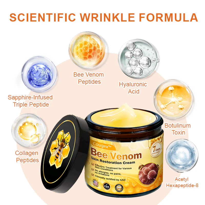 Made and Shipped from USA 🥑 Bee Venom Skin Restoration Cream ⏰ LAST DAY — 80% OFF
