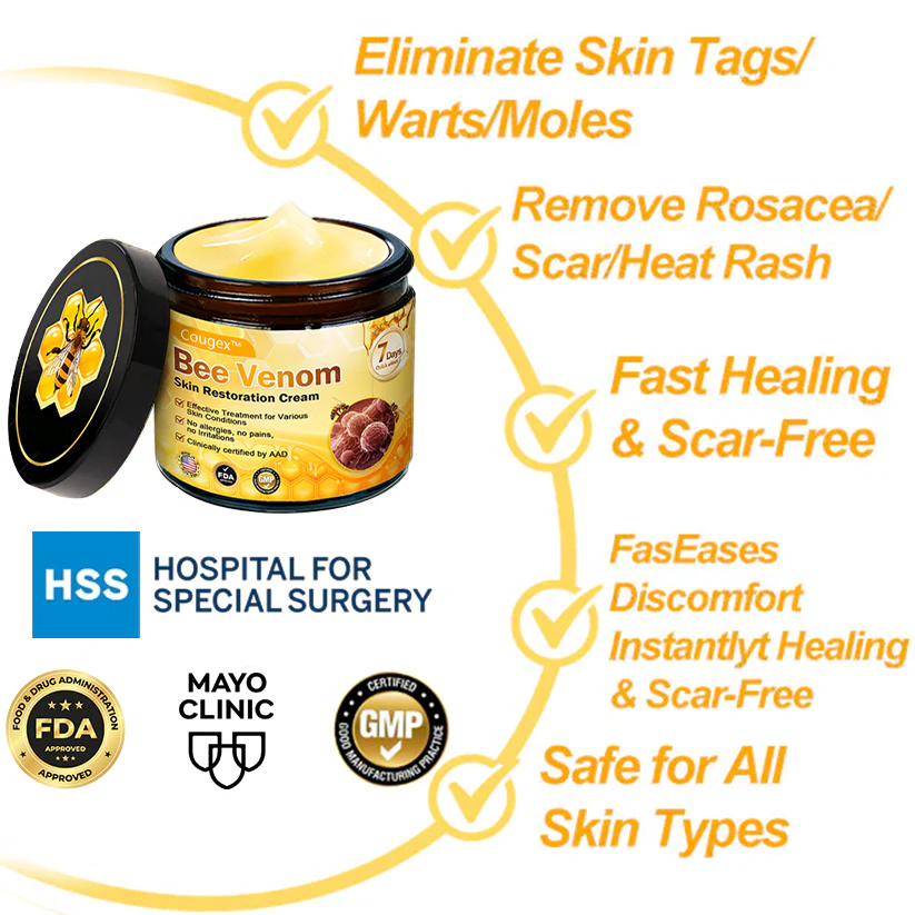 Made and Shipped from USA 🥑 Bee Venom Skin Restoration Cream ⏰ LAST DAY — 80% OFF