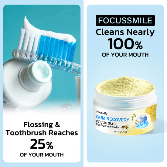 🐝 Nexisify™ Focussmile Bee Venom Oral Powder — ADA Recommended for Stronger Teeth & Gums