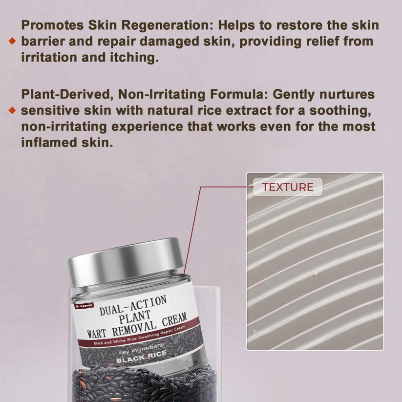 Black Rice Skin Repair Essence Cream 👨‍⚕️ FDA Certified – Helps Remove Warts, Improve Keratin Buildup, Seborrheic Dermatitis, Follicular Keratosis, Age Spots, and Bruising