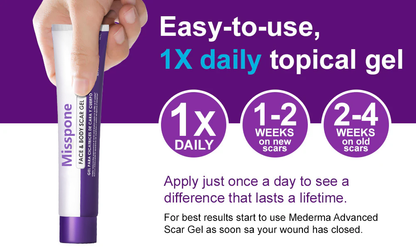 Misspone® Scar Gel – Australian Dermatology Approved for Proven Scar Repair Visible Results, Healthier Skin, Renewed Confidence