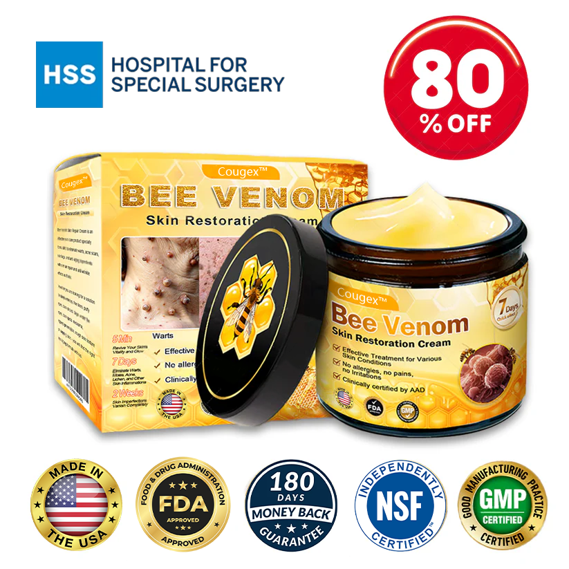 Made and Shipped from USA 🥑 Bee Venom Skin Restoration Cream ⏰ LAST DAY — 80% OFF
