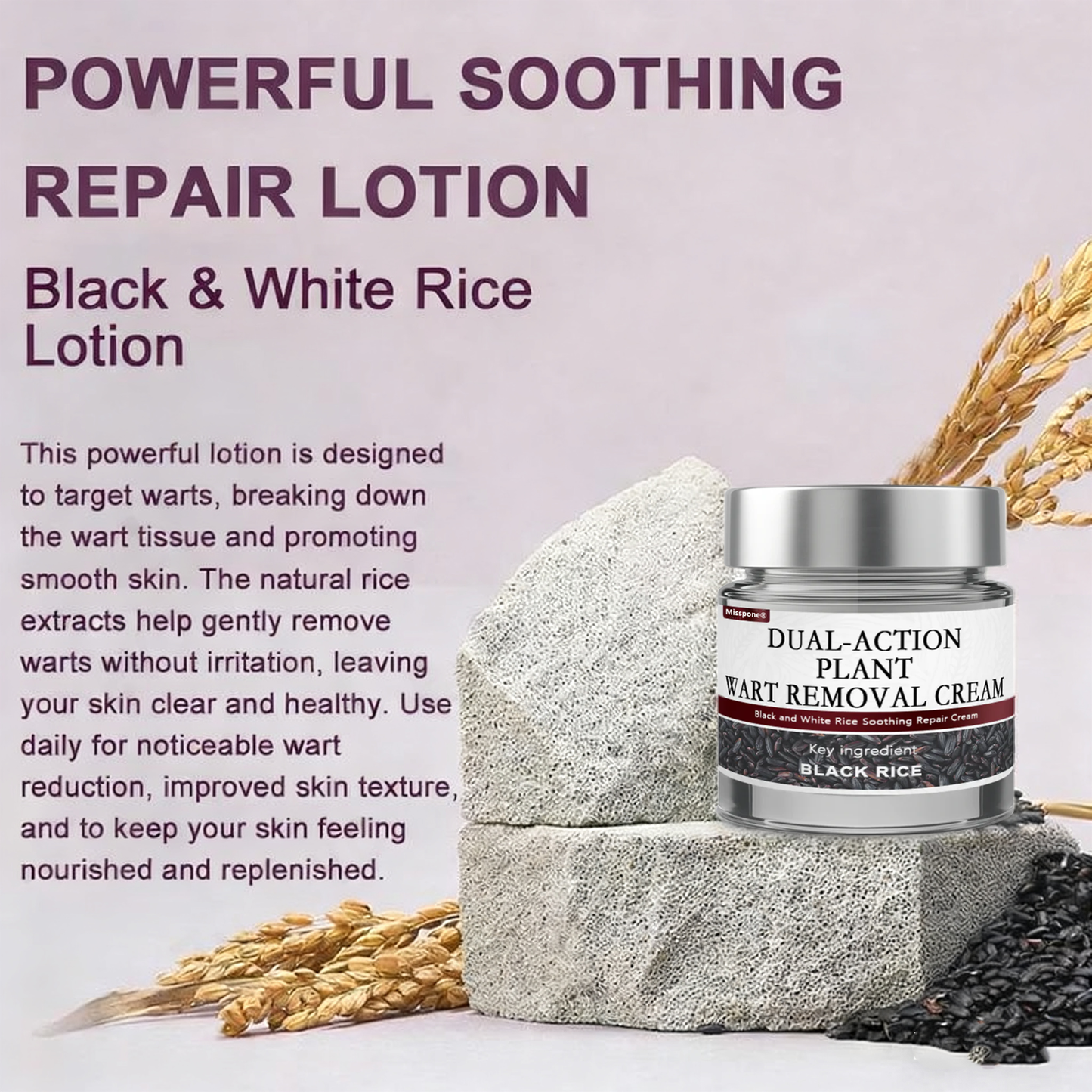 Black Rice Skin Repair Essence Cream 👨‍⚕️ FDA Certified – Helps Remove Warts, Improve Keratin Buildup, Seborrheic Dermatitis, Follicular Keratosis, Age Spots, and Bruising