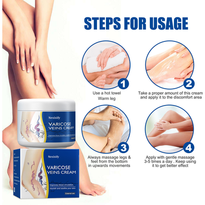 Leg Relief Varicose Veins Cream 50g – Natural Body Care Lotion to Soothe Pain, Reduce Swelling, Improve Circulation & Support Healthy, Comfortable Skin
