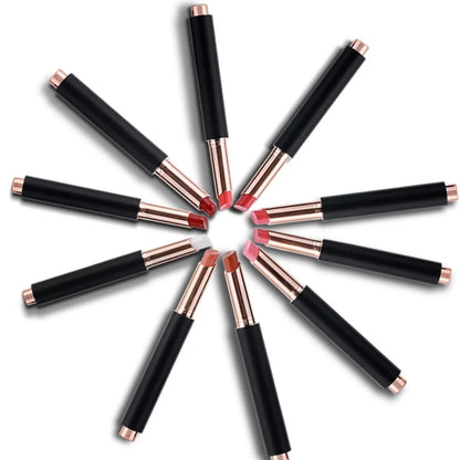 10-color black tube matte moisturizing press lipstick