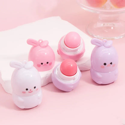 Cute rabbit color changing moisturizing lip balm