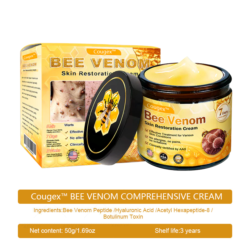 Made and Shipped from USA 🥑 Bee Venom Skin Restoration Cream ⏰ LAST DAY — 80% OFF